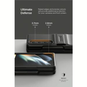 VRS รุ่น Quick Stand Modern - เคส Galaxy Z Fold 4 - สี Matte Black
