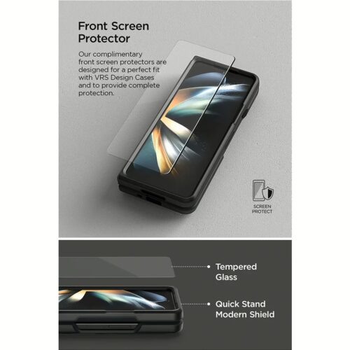 VRS รุ่น Quick Stand Modern - เคส Galaxy Z Fold 4 - สี Matte Black - Image 9
