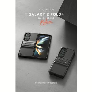 VRS รุ่น Quick Stand Modern - เคส Galaxy Z Fold 4 - สี Matte Black