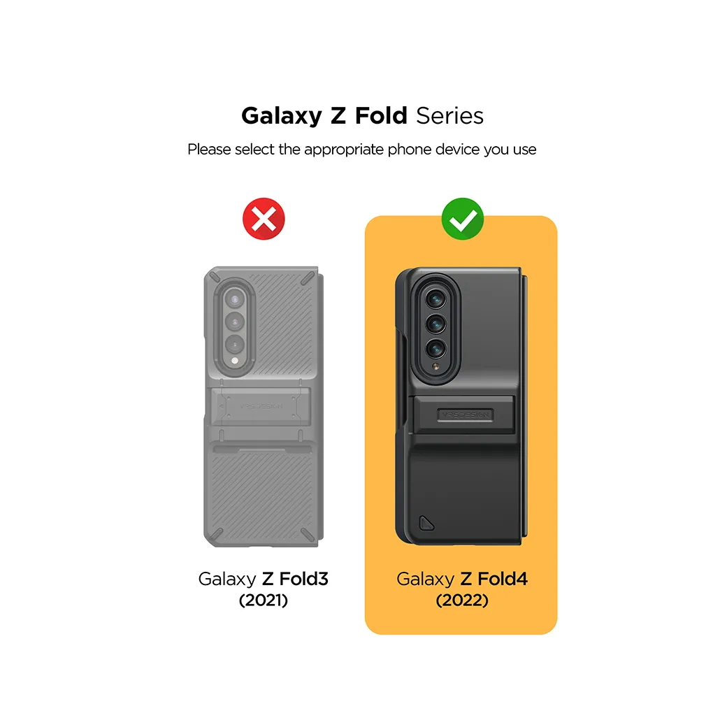 เคส VRS รุ่น Quick Stand Modern Pro - Galaxy Z Fold 4 - Matte Black