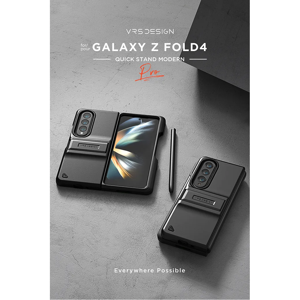 เคส VRS รุ่น Quick Stand Modern Pro - Galaxy Z Fold 4 - Matte Black