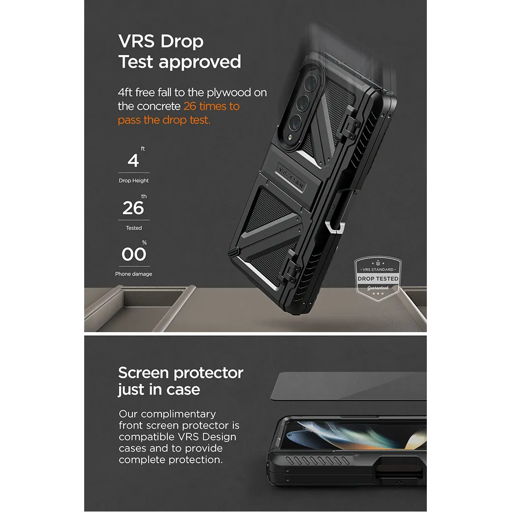 เคส VRS รุ่น Terra Guard Ultimate S - Galaxy Z Fold 4 - สี Matte Black