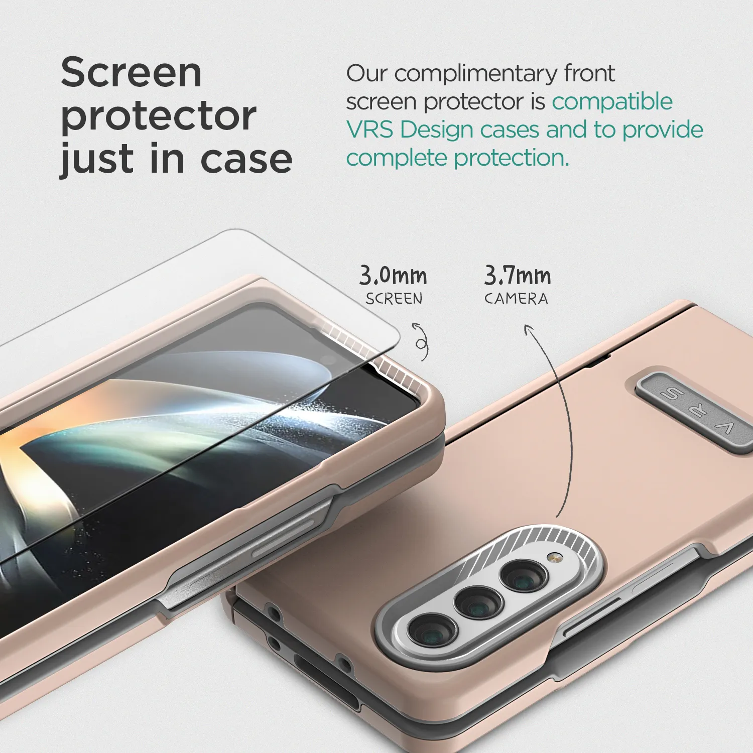 VRS รุ่น Terra Guard Modern - เคส Galaxy Z Fold 4 - สี Pink Sand