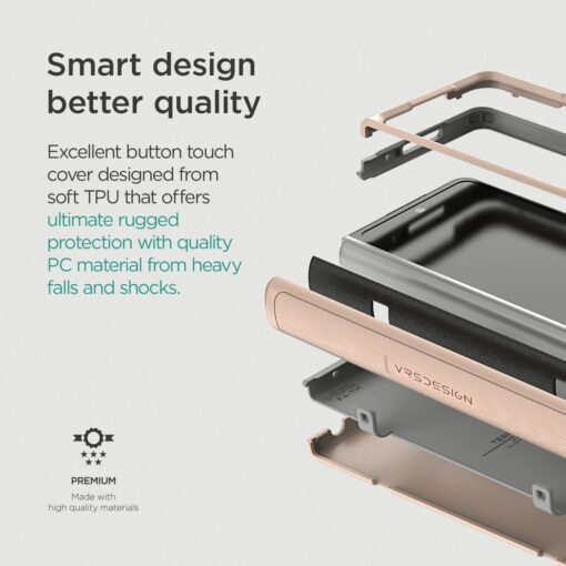 VRS รุ่น Terra Guard Modern - เคส Galaxy Z Fold 4 - สี Pink Sand - Image 10
