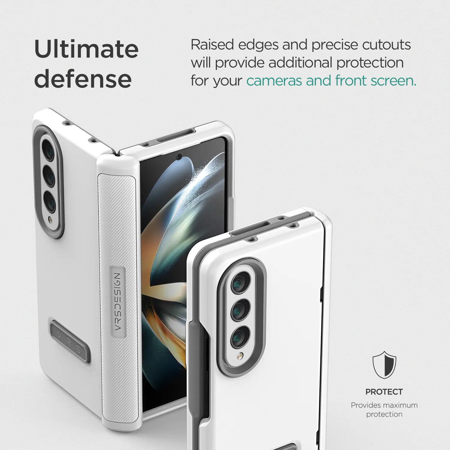 เคส VRS รุ่น Terra Guard Modern - Galaxy Z Fold 4 - สีขาว