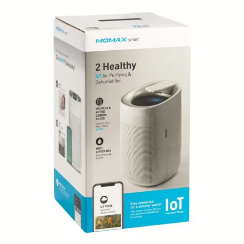เครื่องฟอกอากาศและลดความชื้น Momax รุ่น IoT 2Healthy - สีขาว - Image 5