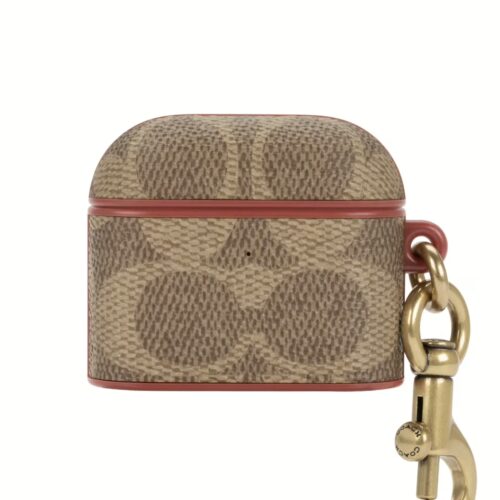 Coach รุ่น Leather - เคส Airpods 3 - ลาย Signature C Khaki