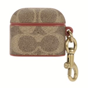 Coach รุ่น Leather - เคส Airpods 3 - ลาย Signature C Khaki
