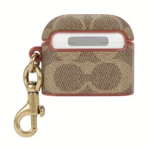 Coach รุ่น Leather - เคส Airpods 3 - ลาย Signature C Khaki