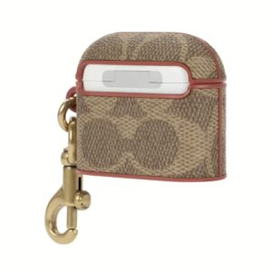 Coach รุ่น Leather - เคส Airpods 3 - ลาย Signature C Khaki