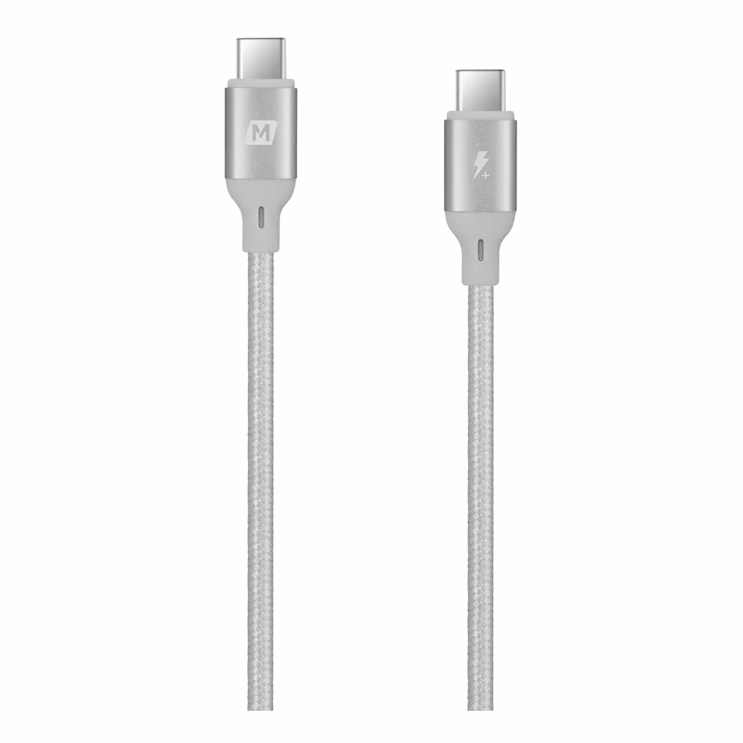สายชาร์จ Momax รุ่น Go Link USB-C to USB-C PD 100W สายยาว 1.2 เมตร - สีเงิน