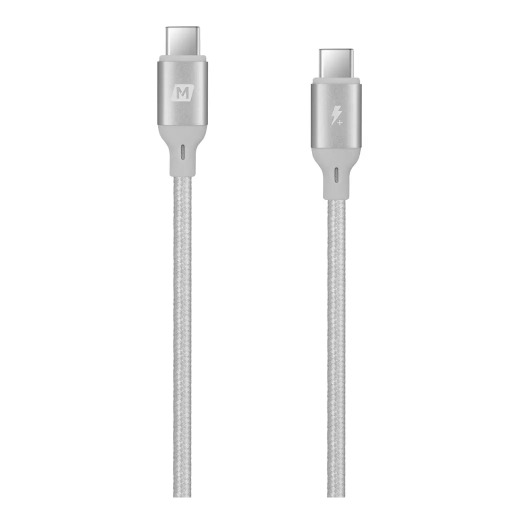 สายชาร์จ Momax รุ่น Go Link USB-C to USB-C PD 100W สายยาว 1.2 เมตร - สีเงิน