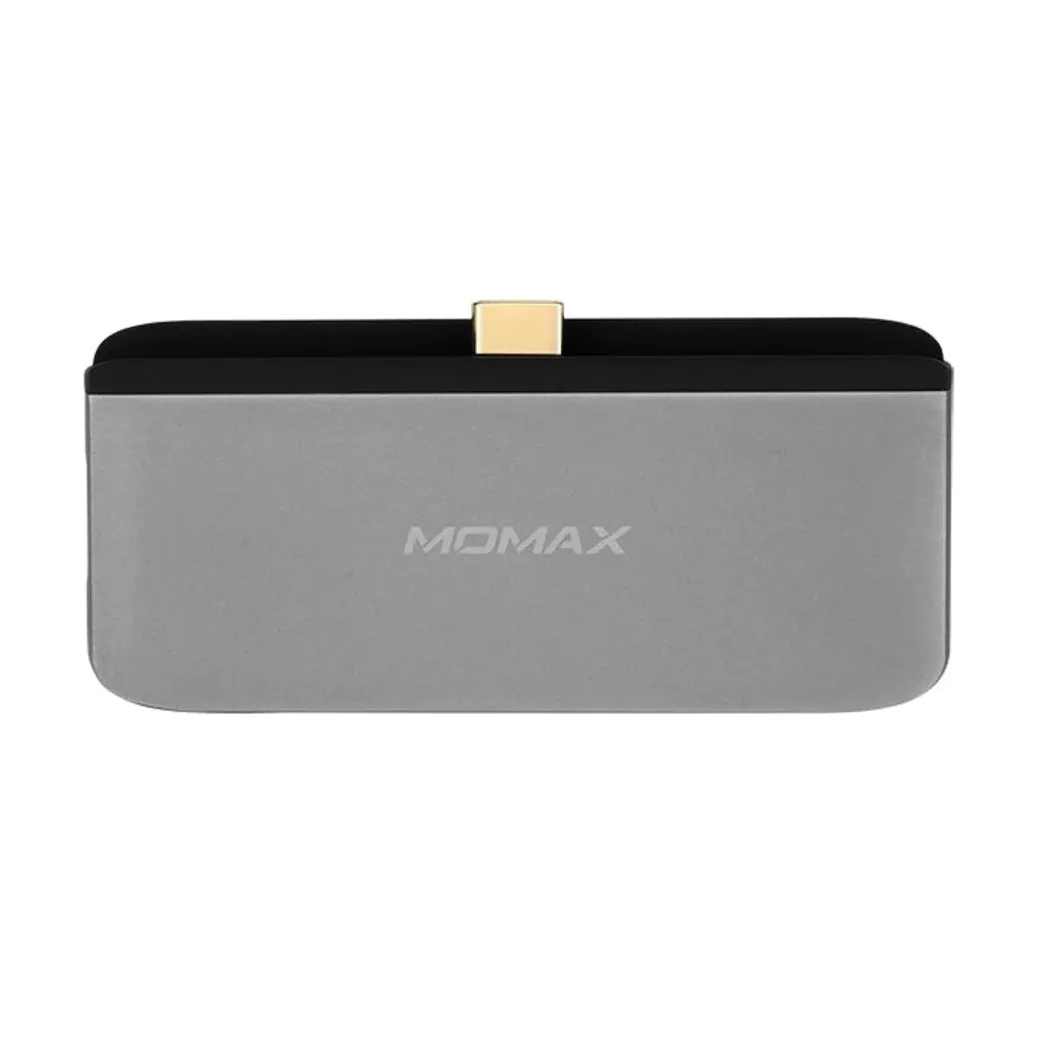 อุปกรณ์เชื่อมต่อ Momax รุ่น One Link 4 in 1 USB C PD Hub - สีเทาสเปซเกรย์