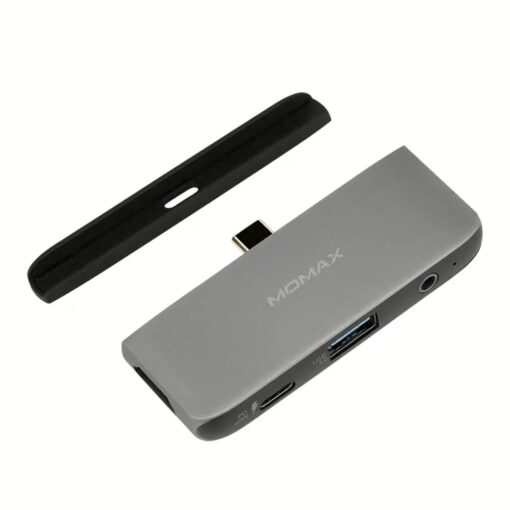 อุปกรณ์เชื่อมต่อ Momax รุ่น One Link 4 in 1 USB C PD Hub - สีเทาสเปซเกรย์ - Image 3