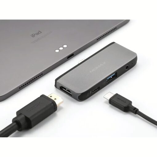 อุปกรณ์เชื่อมต่อ Momax รุ่น One Link 4 in 1 USB C PD Hub - สีเทาสเปซเกรย์ - Image 6