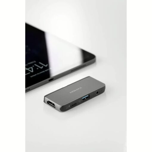 อุปกรณ์เชื่อมต่อ Momax รุ่น One Link 4 in 1 USB C PD Hub - สีเทาสเปซเกรย์ - Image 7