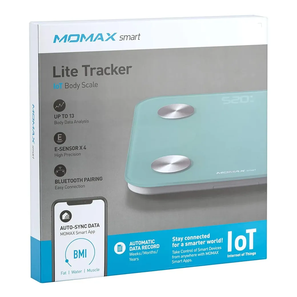 เครื่องชั่งน้ำหนัก Momax รุ่น Lite Tracker IoT - สีฟ้า