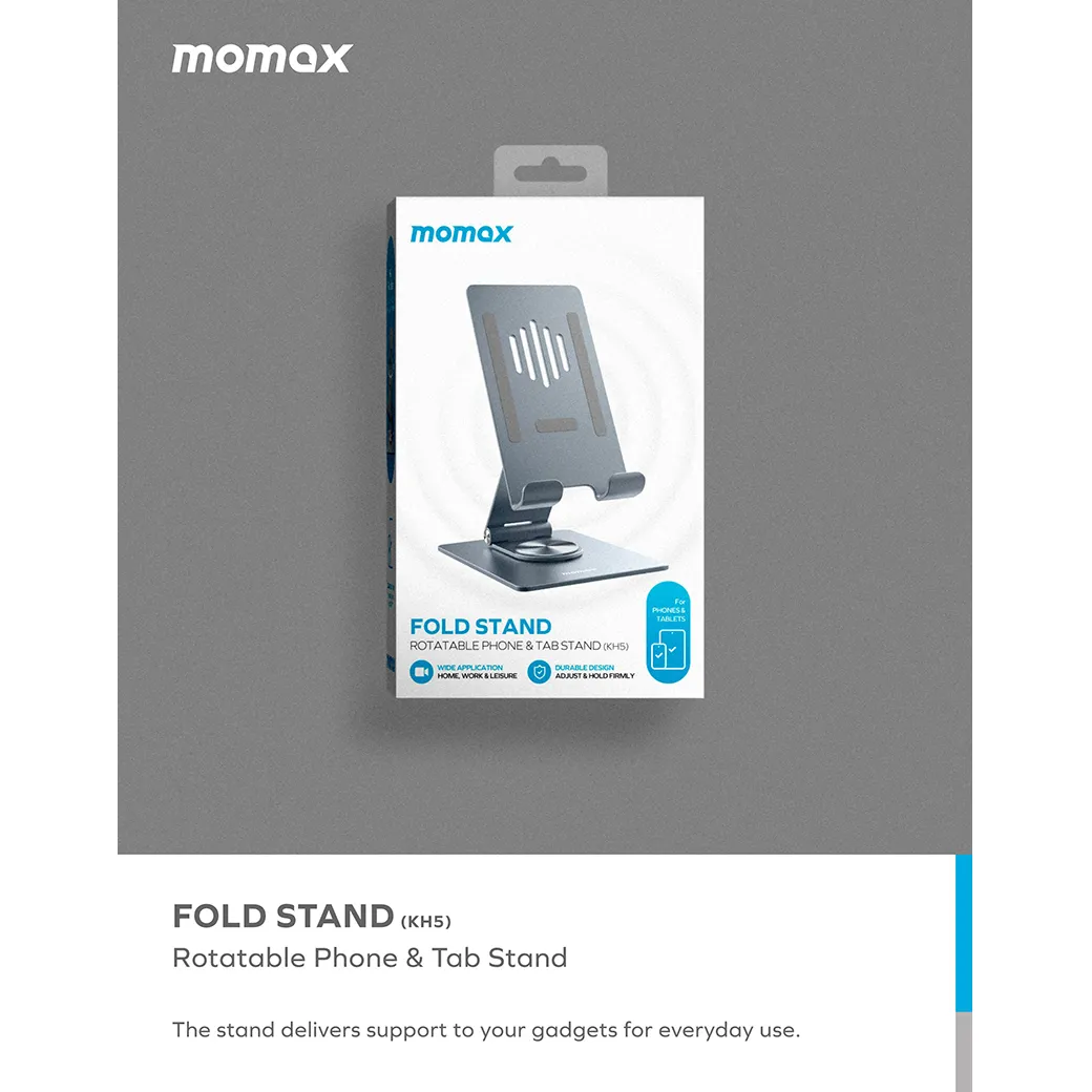 แท่นวาง Momax รุ่น Fold Stand - สีเทาสเปซเกรย์