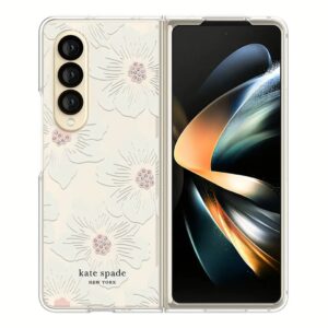 Kate Spade New York รุ่น Protective Hardshell Case - เคส Galaxy Z Fold 4 - ลาย Hollyhock Floral Clear