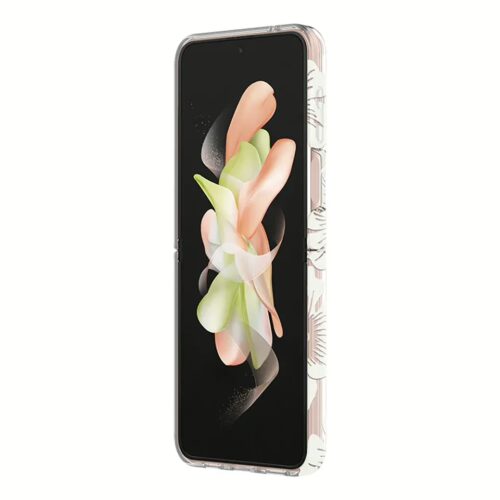 Kate Spade New York รุ่น Protective Hardshell Case - เคส Galaxy Z Flip 4 - ลาย Hollyhock Floral Clear - Image 6