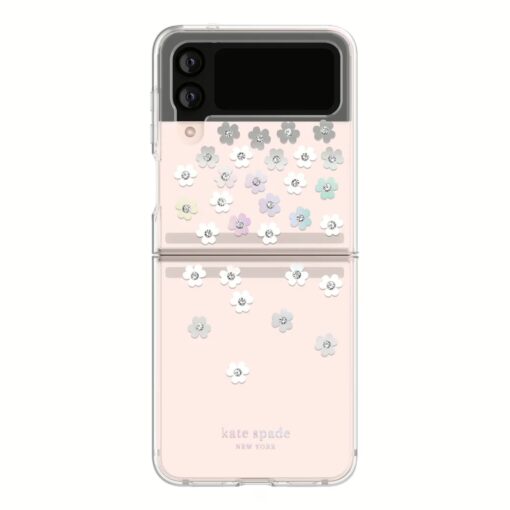 Kate Spade New York รุ่น Protective Hardshell Case - เคส Galaxy Z Flip 4 - Scattered Flowers