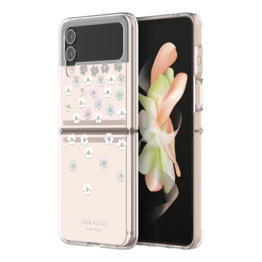 Kate Spade New York รุ่น Protective Hardshell Case - เคส Galaxy Z Flip 4 - Scattered Flowers - Image 4