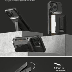 VRS รุ่น Damda Glide Hybrid - เคส iPhone 14 Pro - สี Black Groove