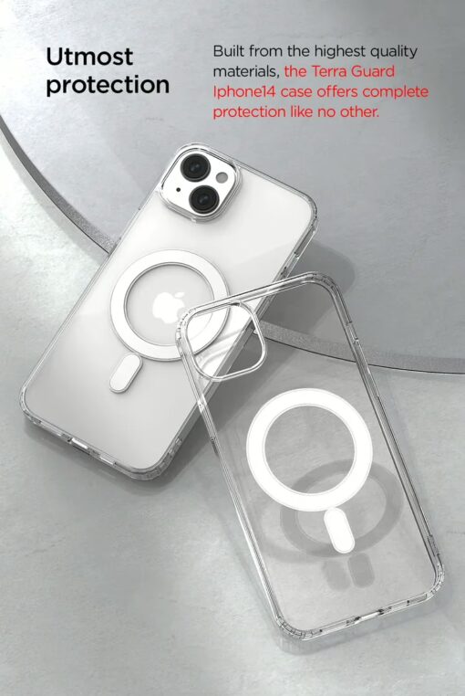 VRS รุ่น MagSafe Clear Case - เซ็ตเคส+ฟิล์มกระจก iPhone 14 Plus - สี Clear - Image 2