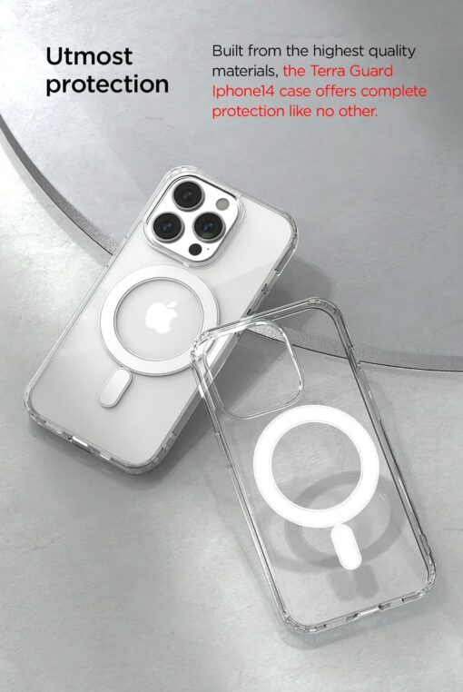VRS รุ่น MagSafe Clear Case - เซ็ตเคส+ฟิล์มกระจก iPhone 14 Pro - สี Clear - Image 2