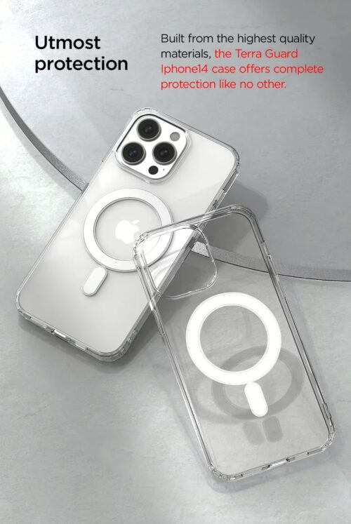 VRS รุ่น MagSafe Clear Case - เซ็ตเคส+ฟิล์มกระจก iPhone 14 Pro Max - สี Clear - Image 2