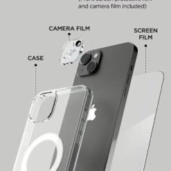 VRS รุ่น MagSafe Clear Case - เซ็ตเคส+ฟิล์มกระจก iPhone 14 Plus - สี Clear