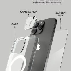 VRS รุ่น MagSafe Clear Case - เซ็ตเคส+ฟิล์มกระจก iPhone 14 Pro Max - สี Clear