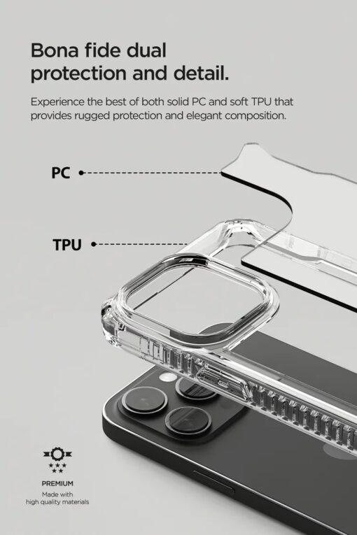 VRS รุ่น Terra Guard Crystal - เซ็ตเคส+ฟิล์มกระจก iPhone 14 Pro Max - สี Clear - Image 12