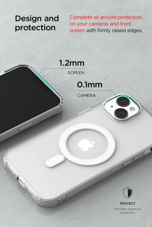 VRS รุ่น MagSafe Clear Case - เซ็ตเคส+ฟิล์มกระจก iPhone 14 Plus - สี Clear - Image 4