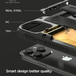 VRS รุ่น Damda Glide Hybrid - เคส iPhone 14 Pro - สี Black Groove