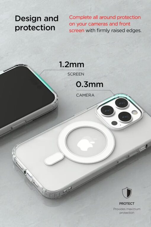 VRS รุ่น MagSafe Clear Case - เซ็ตเคส+ฟิล์มกระจก iPhone 14 Pro - สี Clear - Image 4