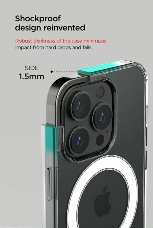 VRS รุ่น MagSafe Clear Case - เซ็ตเคส+ฟิล์มกระจก iPhone 14 Pro - สี Clear - Image 5