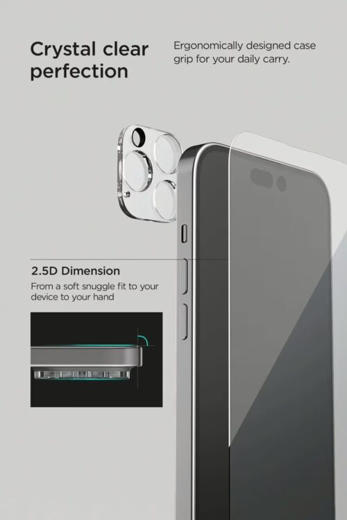 VRS รุ่น Terra Guard Crystal - เซ็ตเคส+ฟิล์มกระจก iPhone 14 Pro Max - สี Clear - Image 13
