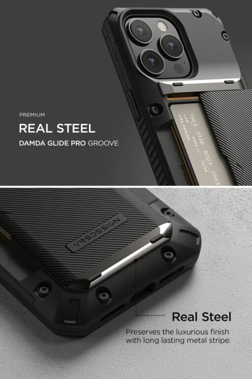 VRS รุ่น Damda Glide Pro - เคส iPhone 14 Plus - สี Black Groove - Image 7