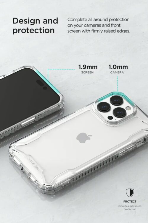 VRS รุ่น Terra Guard Crystal - เซ็ตเคส+ฟิล์มกระจก iPhone 14 Pro Max - สี Clear - Image 14