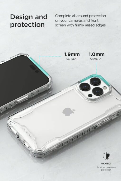 VRS รุ่น Terra Guard Crystal - เซ็ตเคส+ฟิล์มกระจก iPhone 14 Pro Max - สี Clear - Image 14