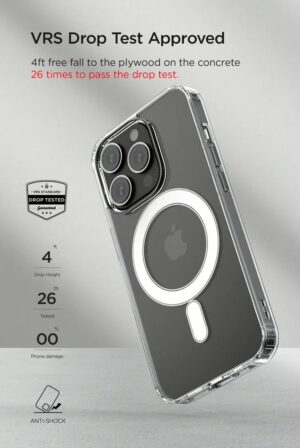 VRS รุ่น MagSafe Clear Case - เซ็ตเคส+ฟิล์มกระจก iPhone 14 Pro - สี Clear