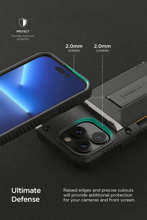 VRS รุ่น Damda Glide Hybrid - เคส iPhone 14 Pro - สี Black Groove - Image 8