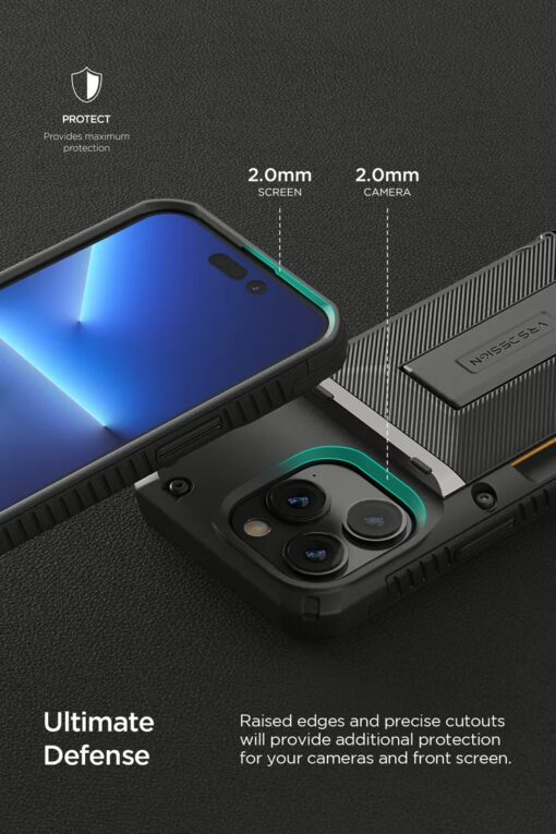 VRS รุ่น Damda Glide Hybrid - เคส iPhone 14 Pro - สี Black Groove - Image 8