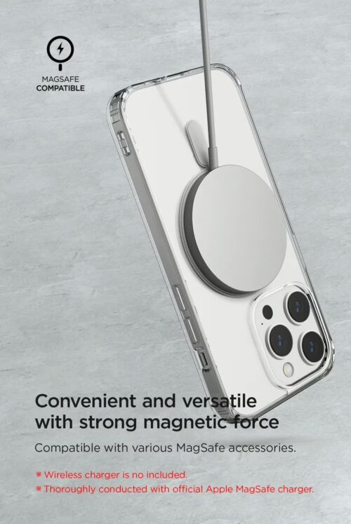 VRS รุ่น MagSafe Clear Case - เซ็ตเคส+ฟิล์มกระจก iPhone 14 Pro - สี Clear - Image 8