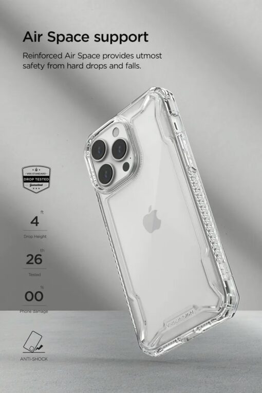 VRS รุ่น Terra Guard Crystal - เซ็ตเคส+ฟิล์มกระจก iPhone 14 Pro Max - สี Clear - Image 16