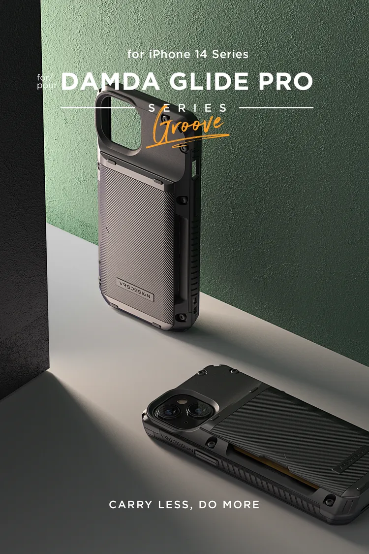 VRS รุ่น Damda Glide Pro - เคส iPhone 14 Plus - สี Black Groove