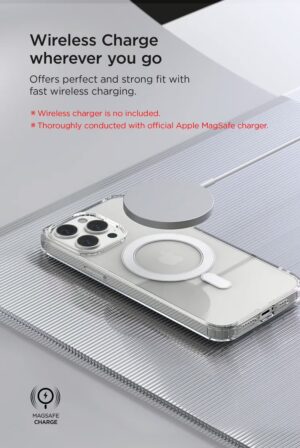 VRS รุ่น MagSafe Clear Case - เซ็ตเคส+ฟิล์มกระจก iPhone 14 Pro Max - สี Clear