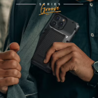 VRS รุ่น Damda Glide Pro - เคส iPhone 14 Pro - สี Black Groove