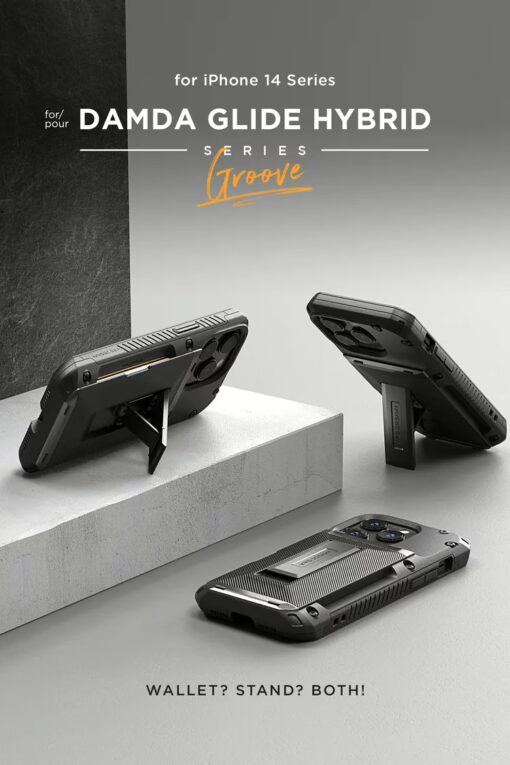 VRS รุ่น Damda Glide Hybrid - เคส iPhone 14 Pro - สี Black Groove - Image 11